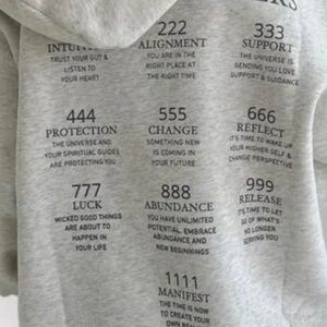 White Fox Boutique Gray Hoodie with Inspirational Text
